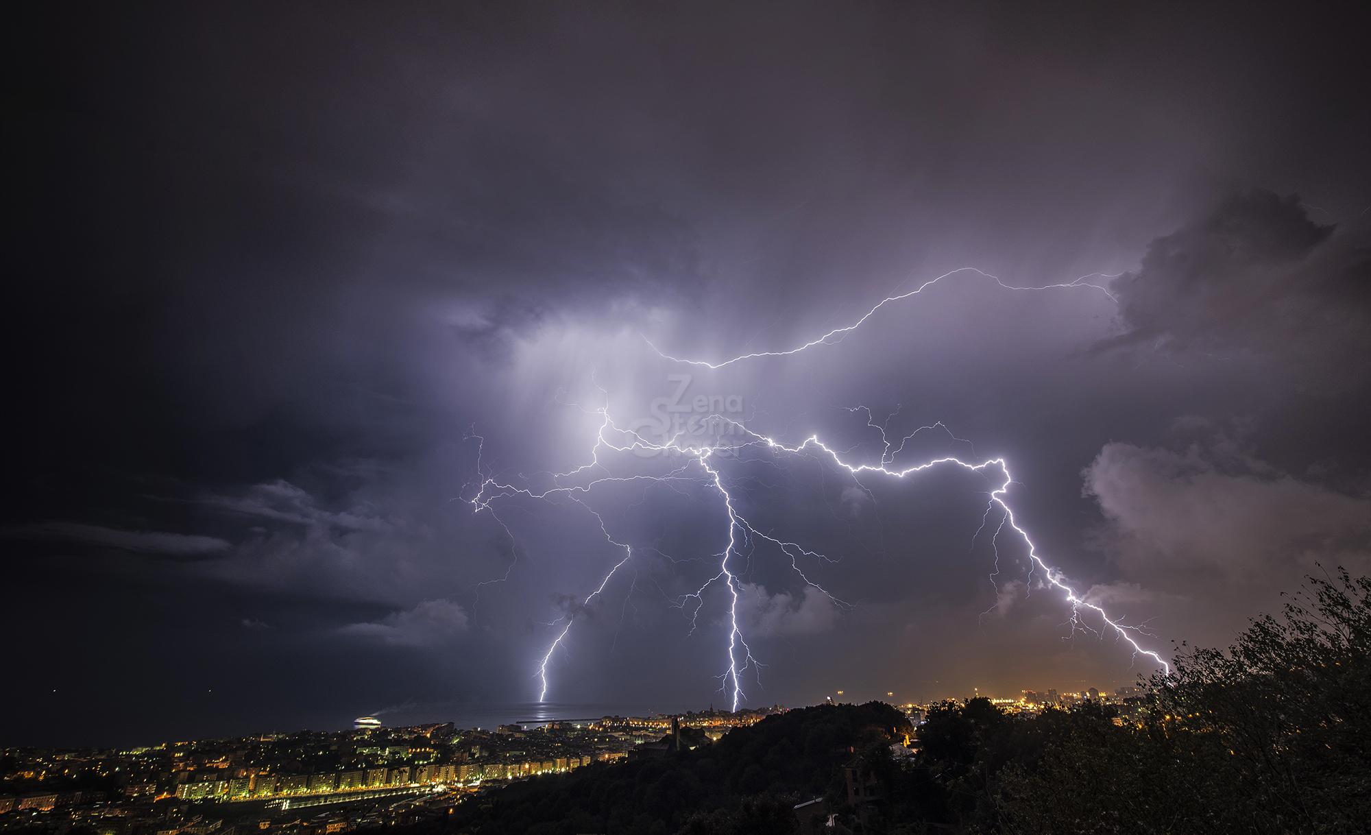 Genova 15 settembre 2014, tempesta di fulmini