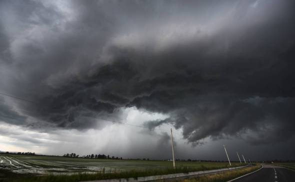 Shelf cloud turbolenta